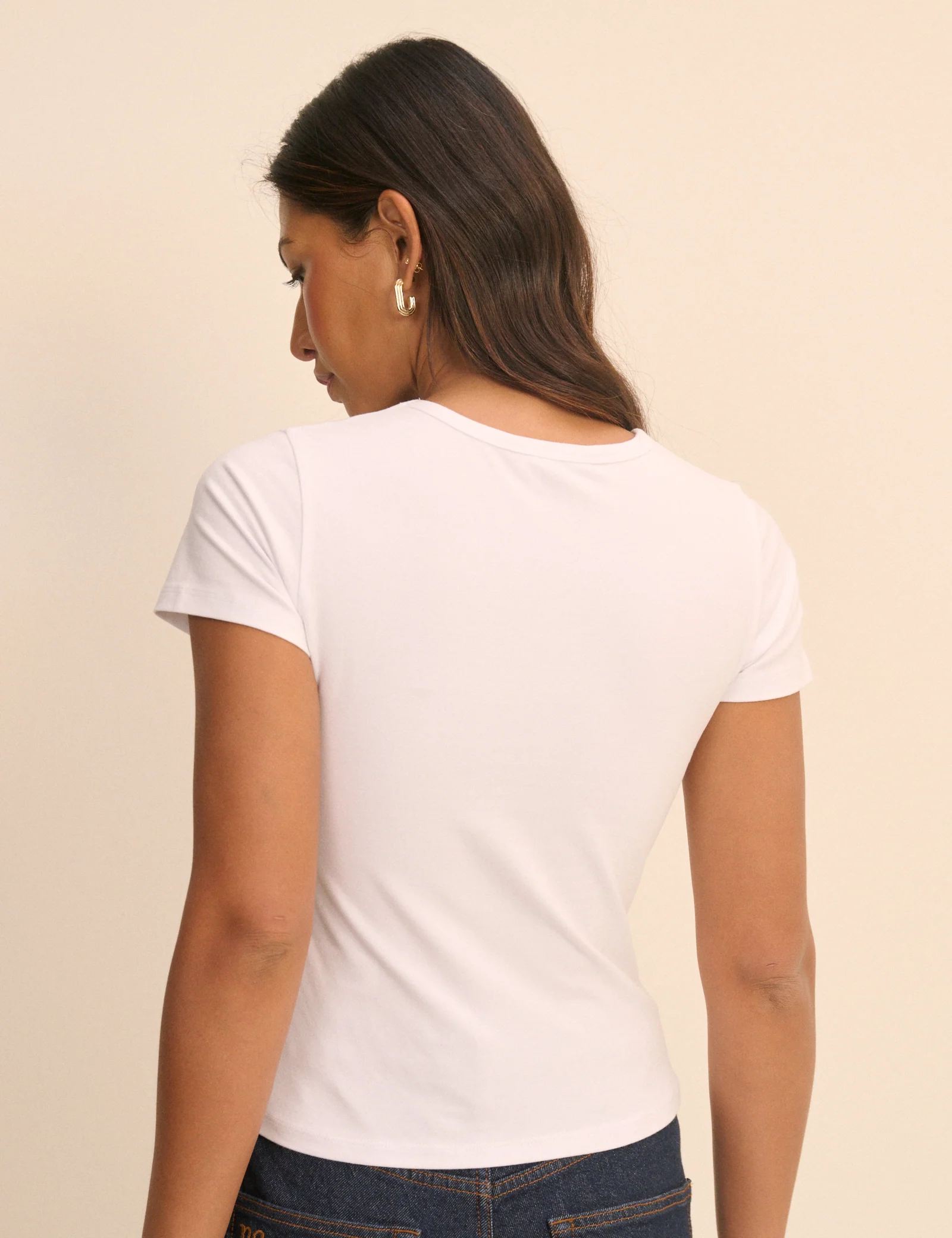 White Peached Baby Tee - Image 5