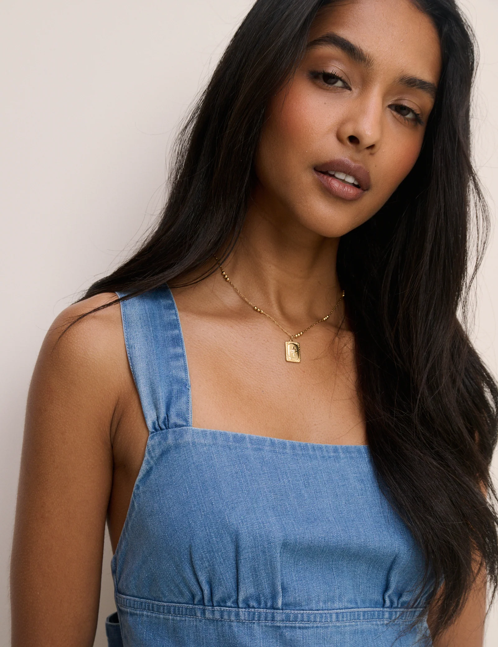 Blue Denim Tie-Back Pedro Mini Dress - Image 3