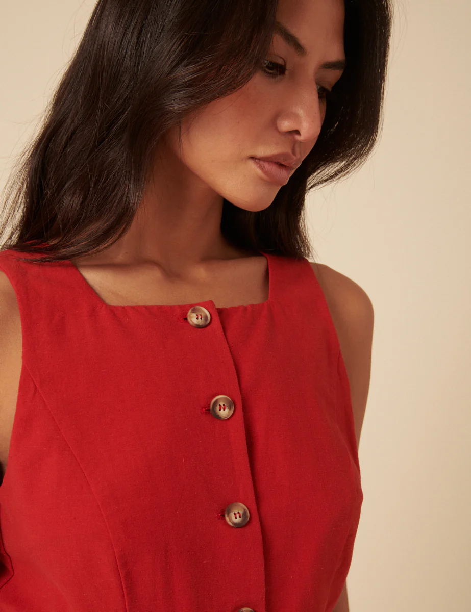 Red Peri Mini Dress - Image 2