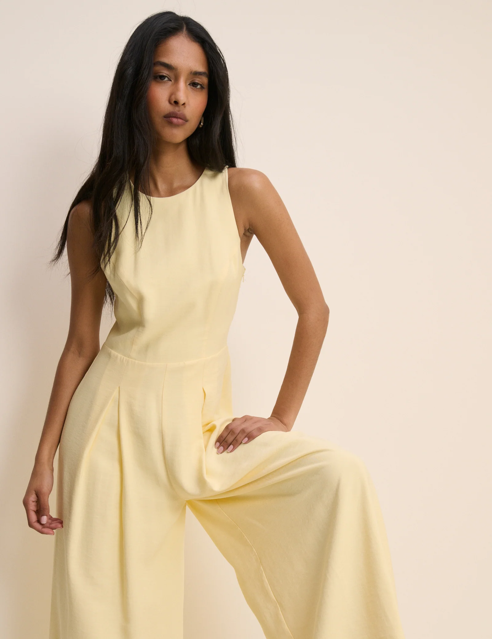 Butter Yellow Wide Leg Reign Jumpsuit - Image 2