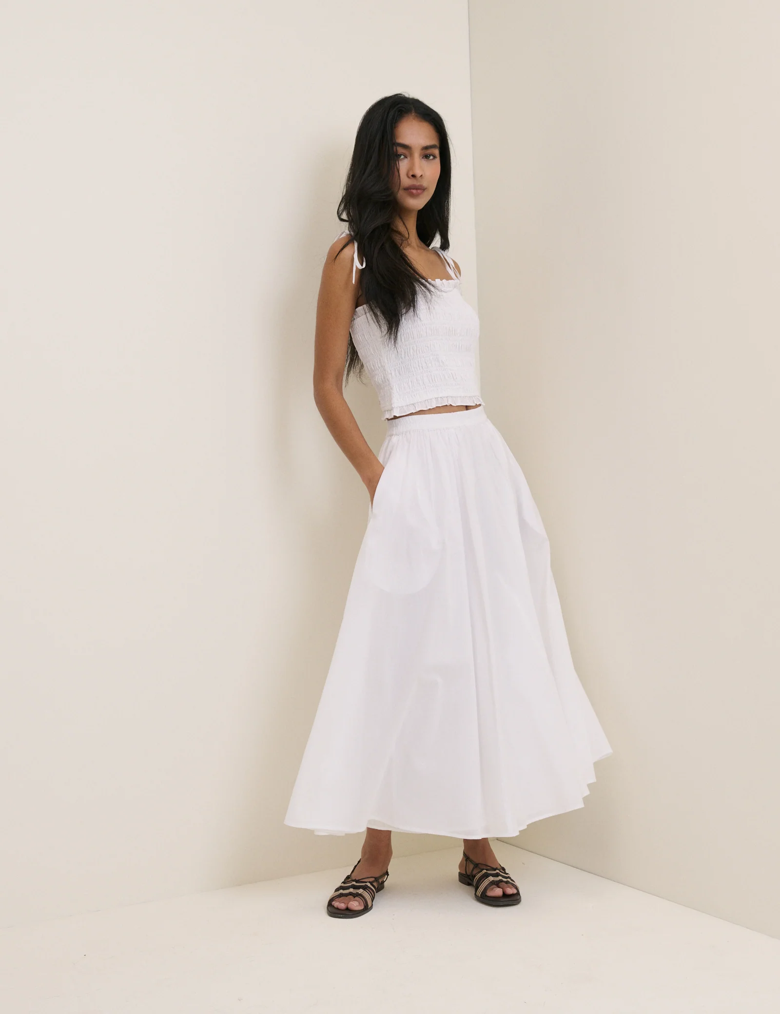 White Shirred Remi Top - Image 3