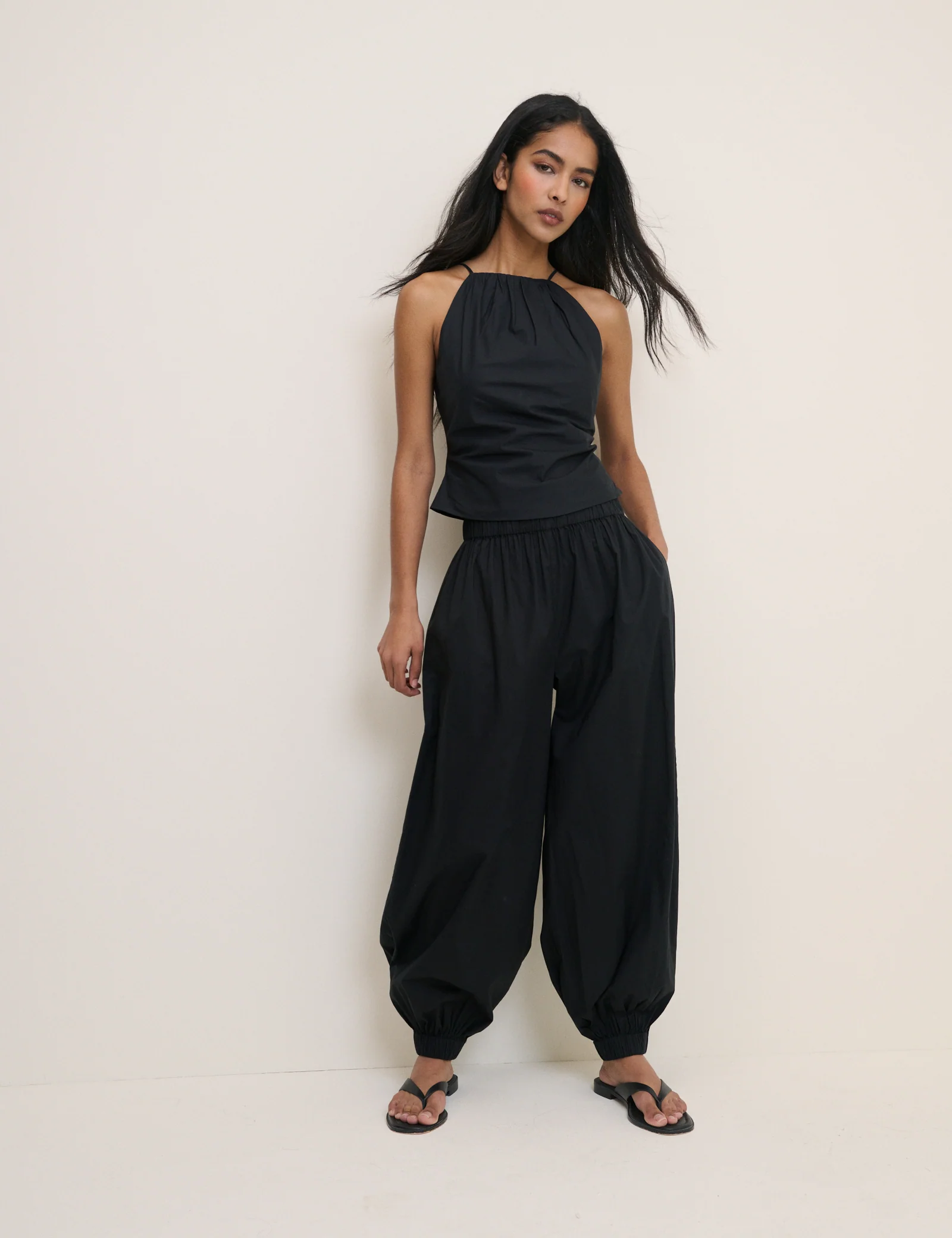 Black Cuffed Riley Trousers - Image 2