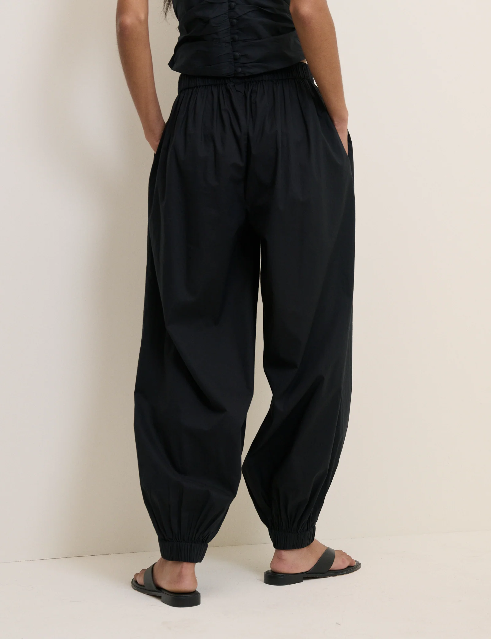 Black Cuffed Riley Trousers - Image 4