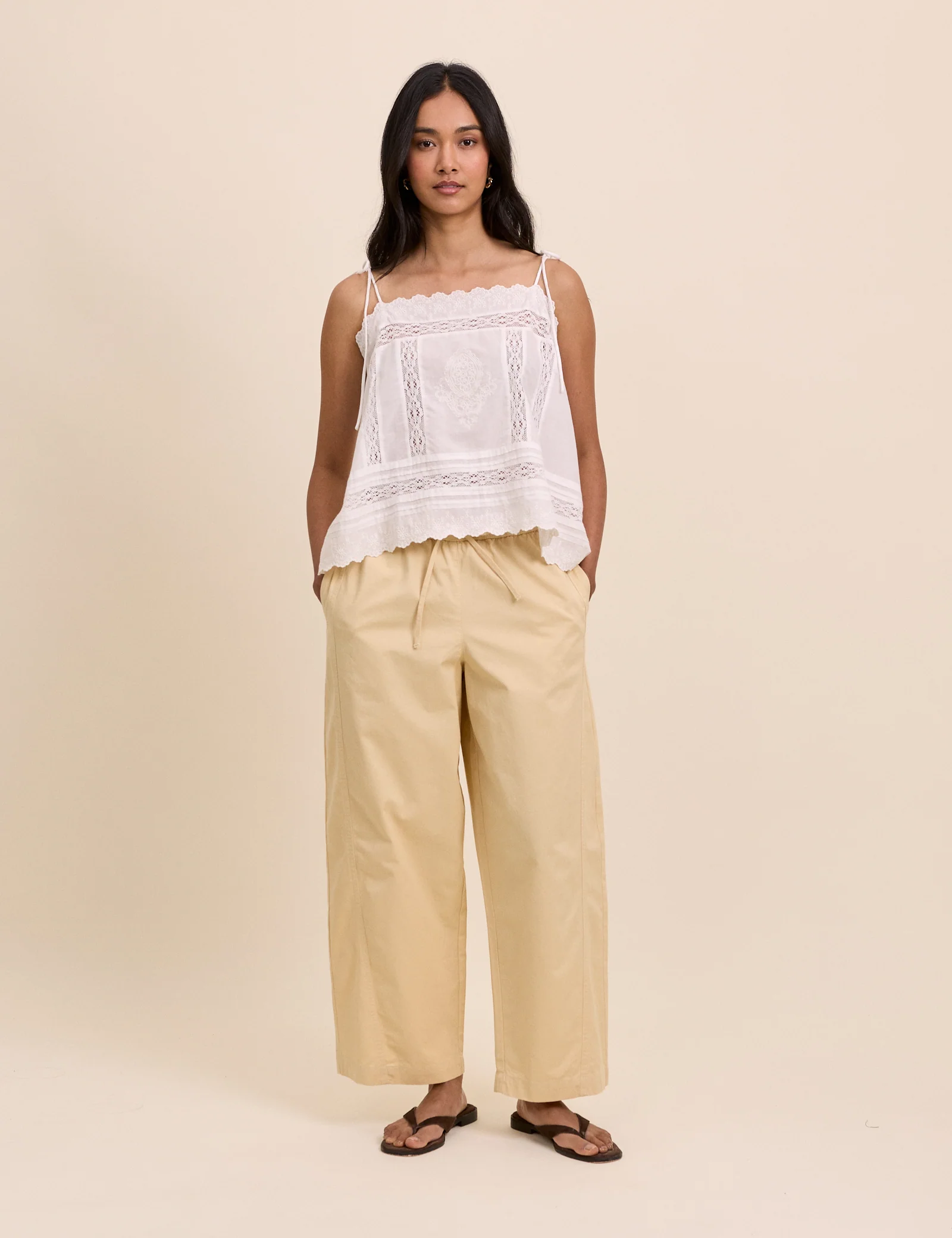 Butter Yellow Barrel Leg Trousers