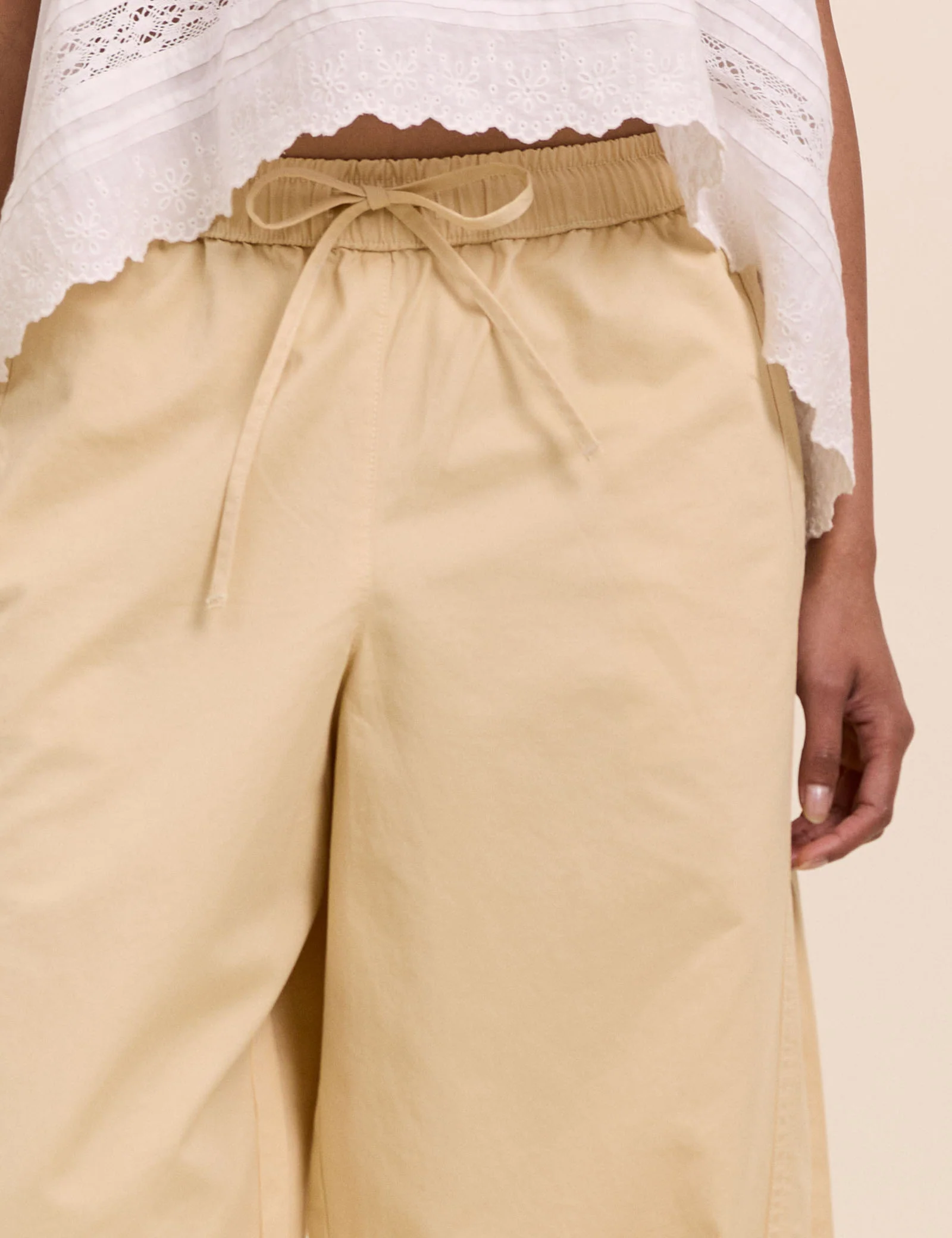 Butter Yellow Barrel Leg Trousers - Image 3