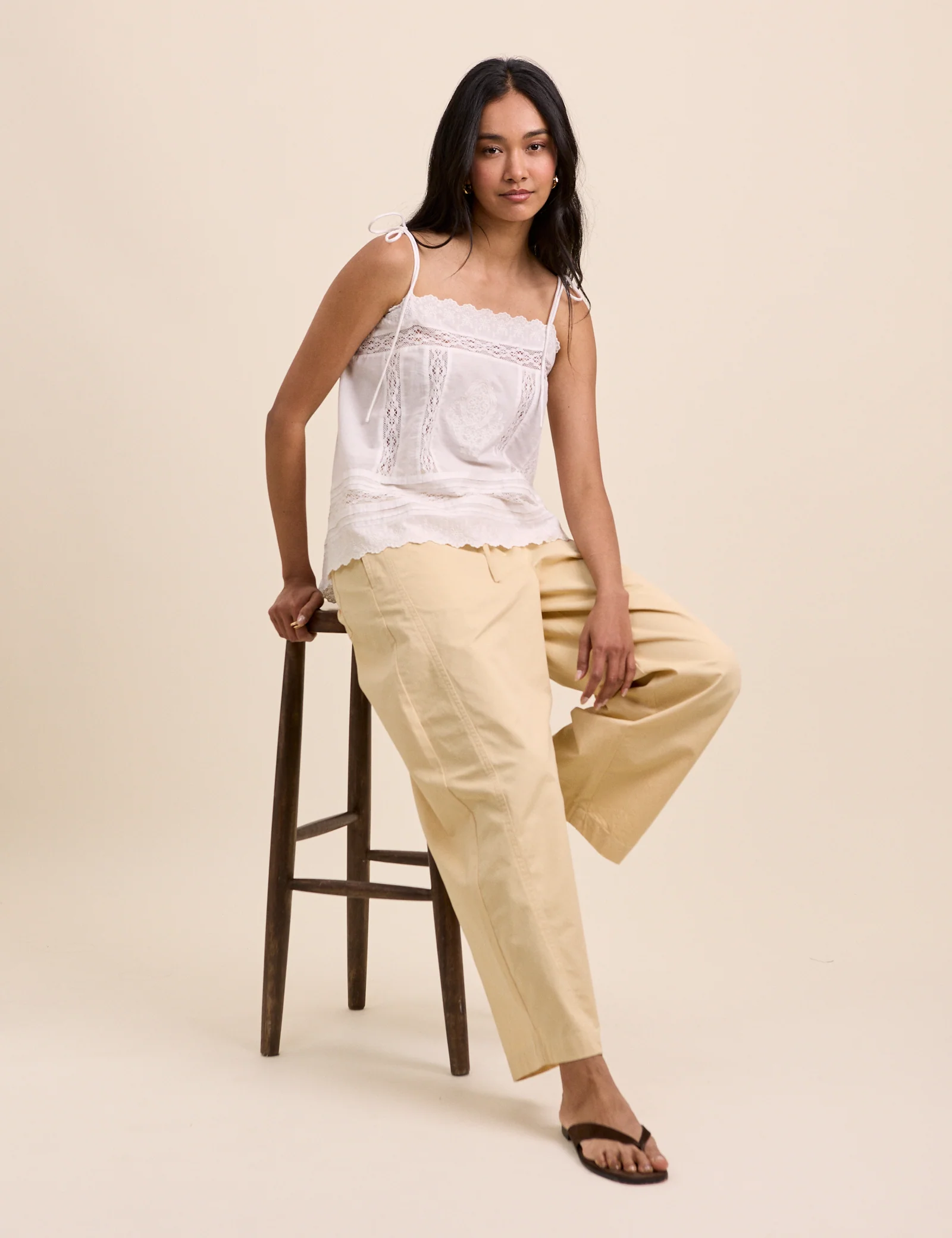 Butter Yellow Barrel Leg Trousers - Image 4