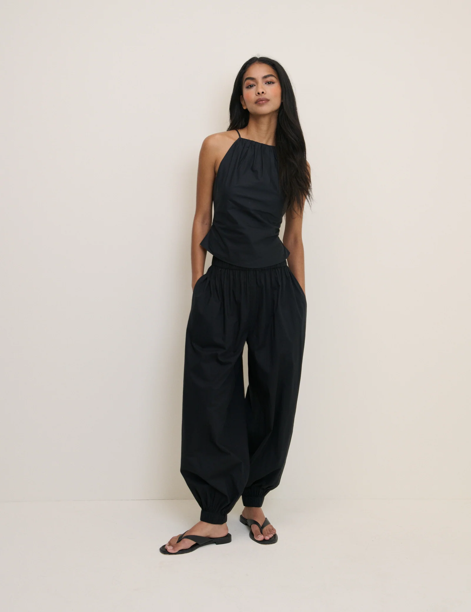 Black Halterneck Rowe Top - Image 2