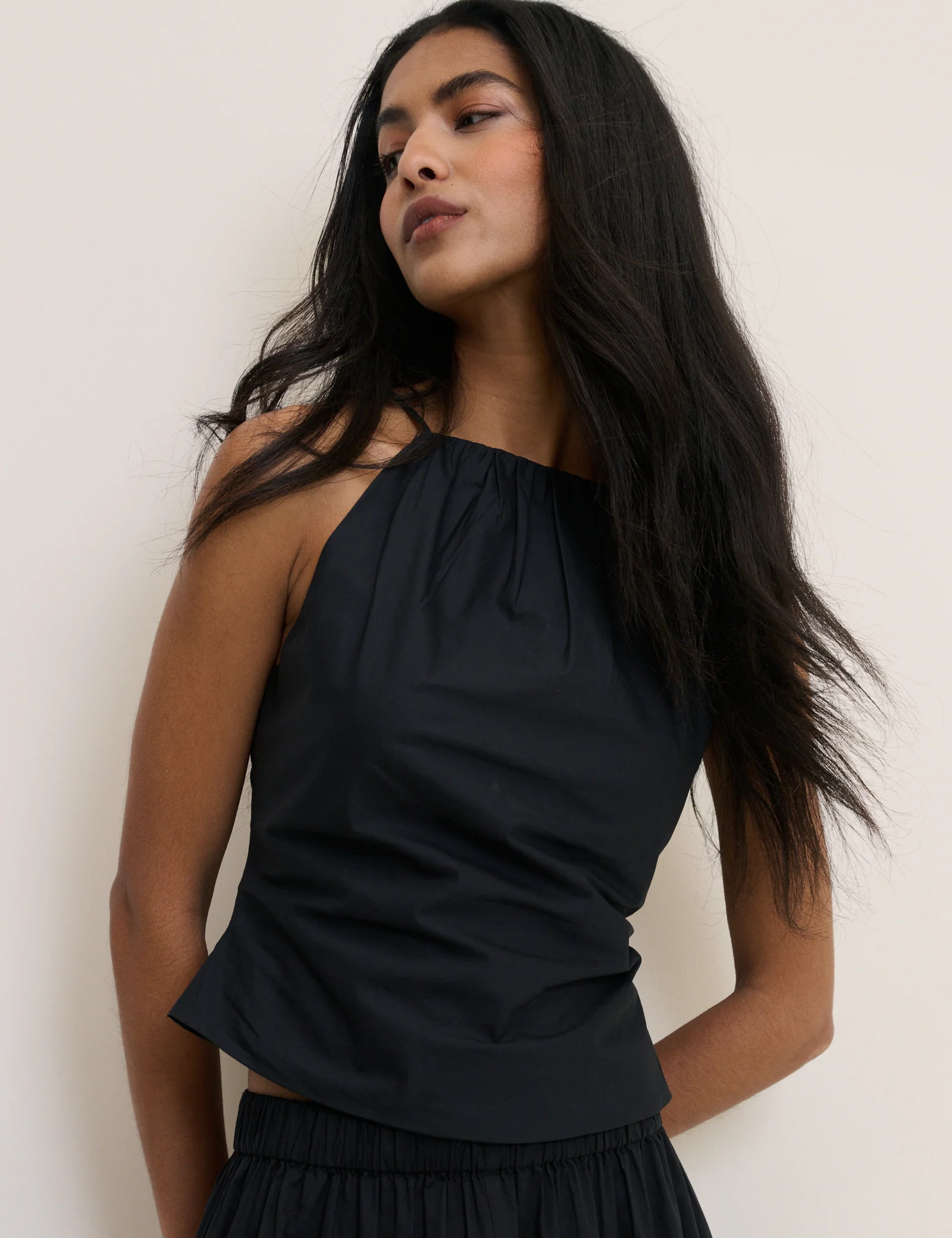 Black Halterneck Rowe Top - Image 3