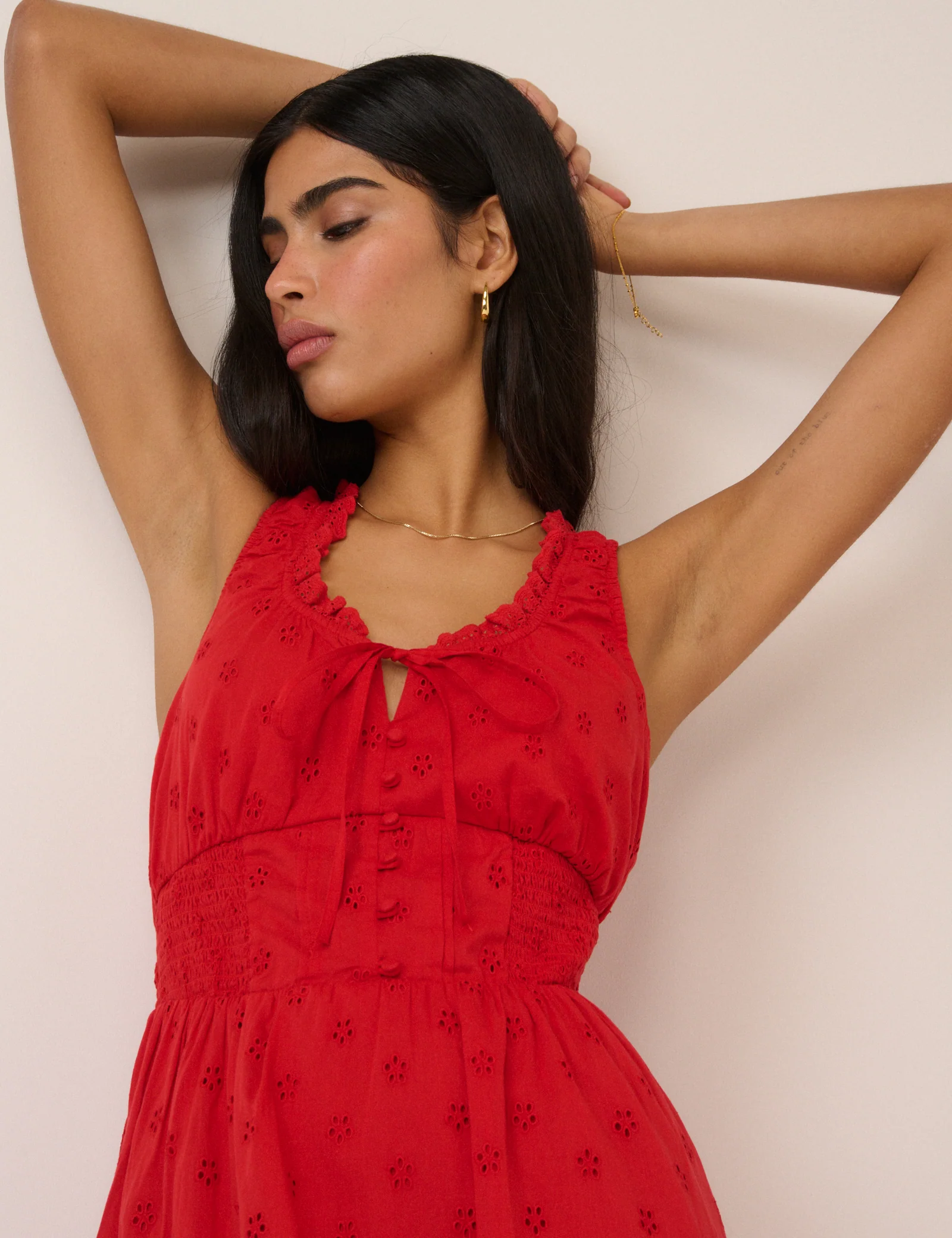 Red Floral Rylee Midi Dress - Image 2
