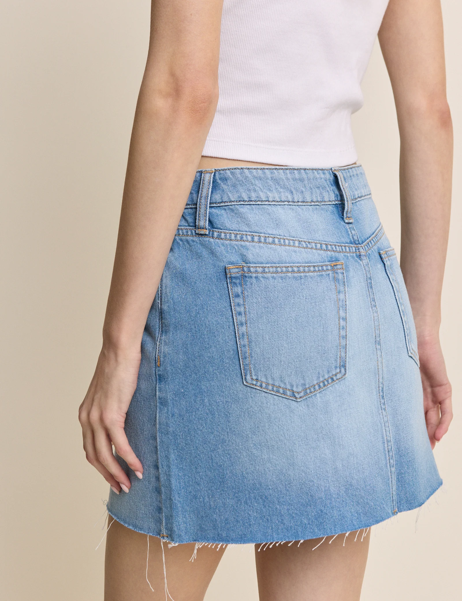 Mid Wash Denim Sandi Mini Skirt - Image 5