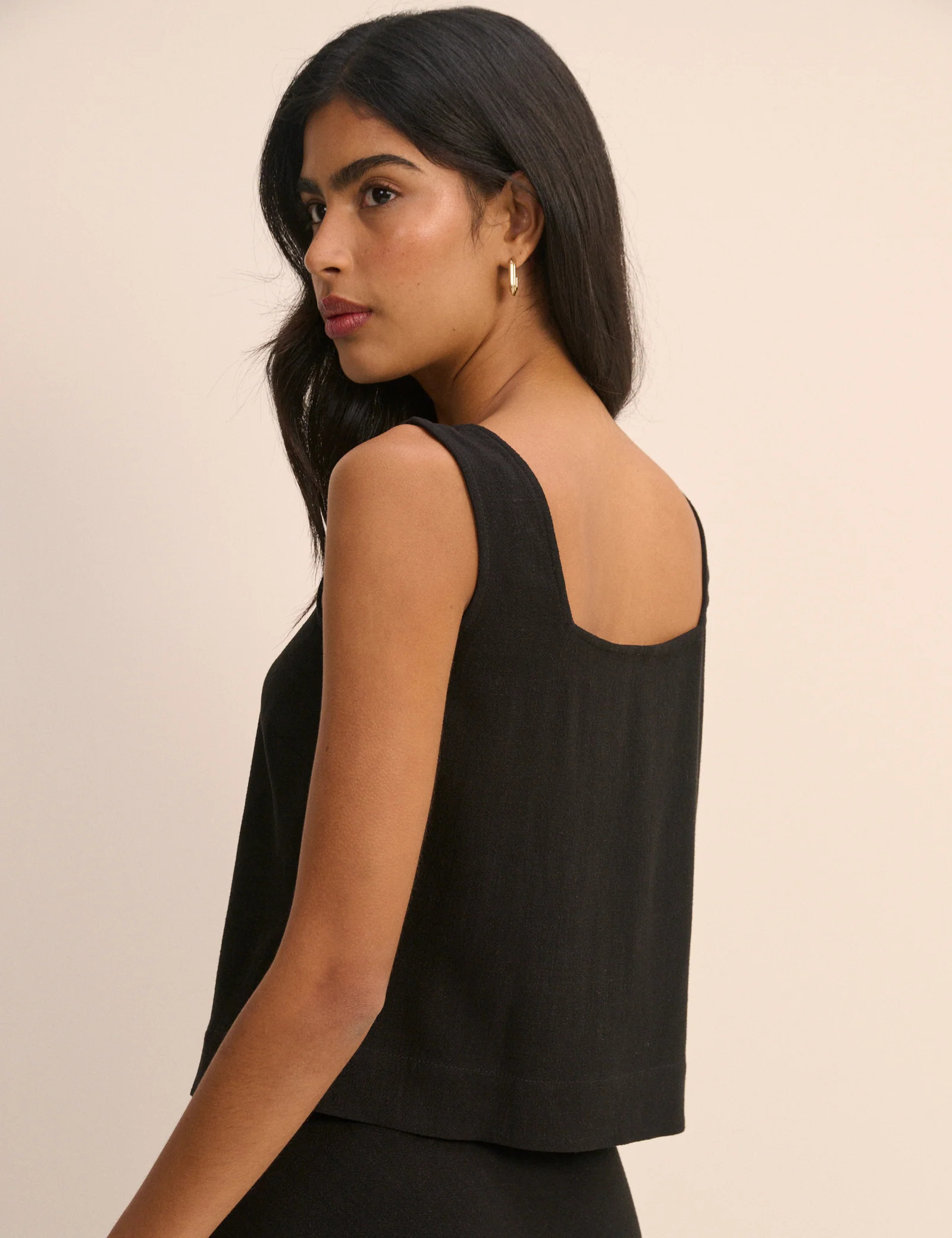 Black Square Neck Swing Top - Image 5