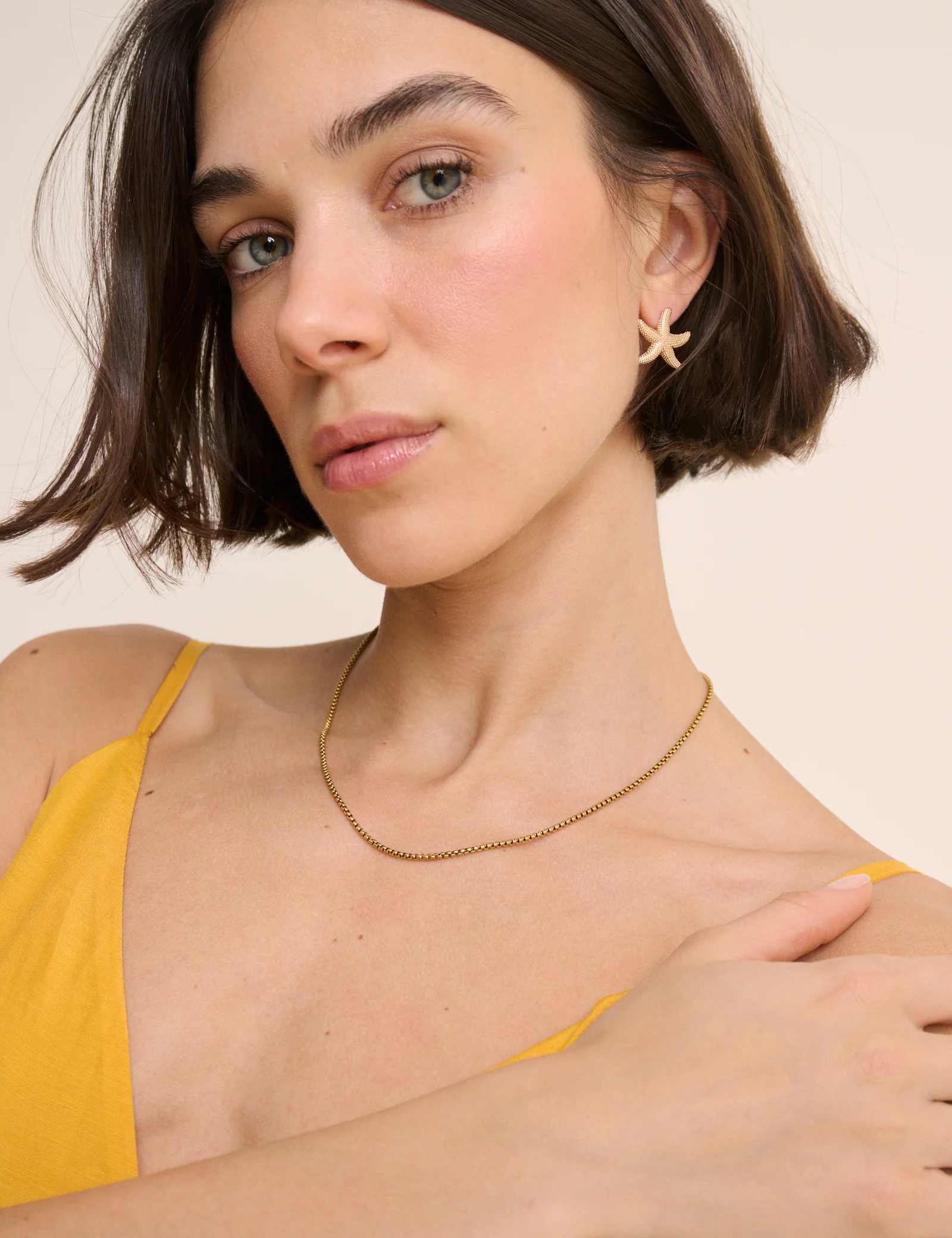 Gold Plated Starfish Earrings - Image 2