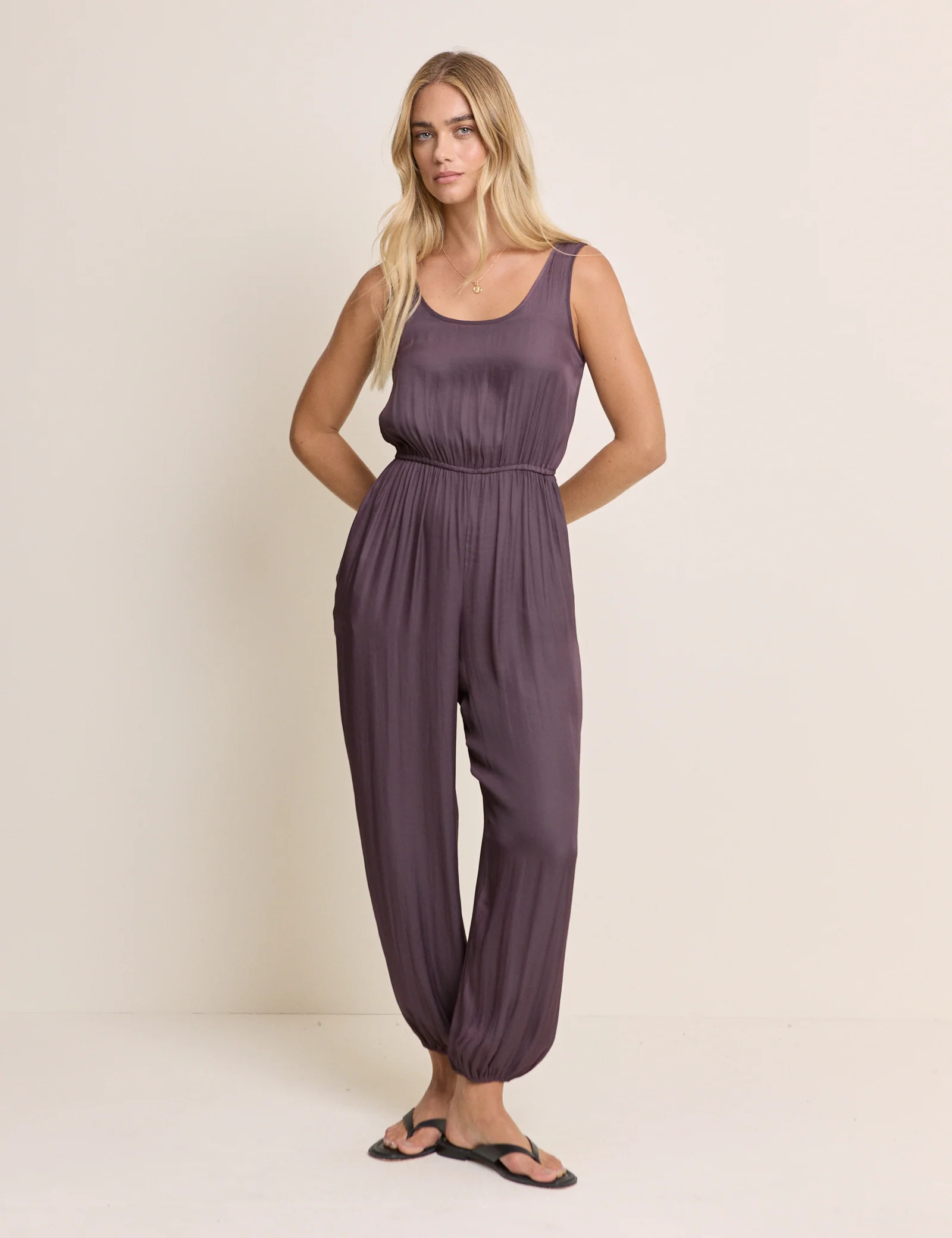 Purple Sleeveless Stephanie Jumpsuit