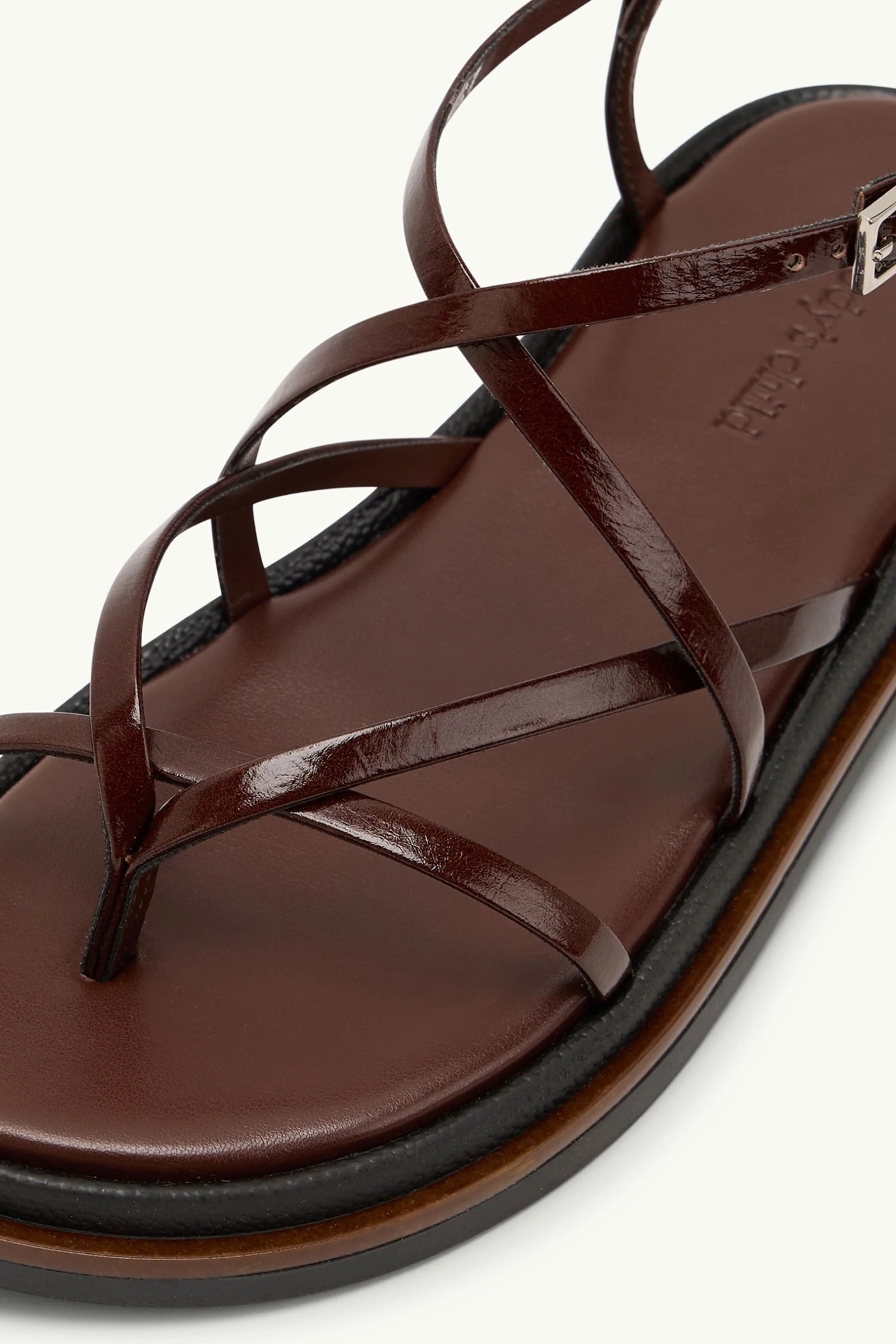 Dark Brown Strappy Sandals - Image 5