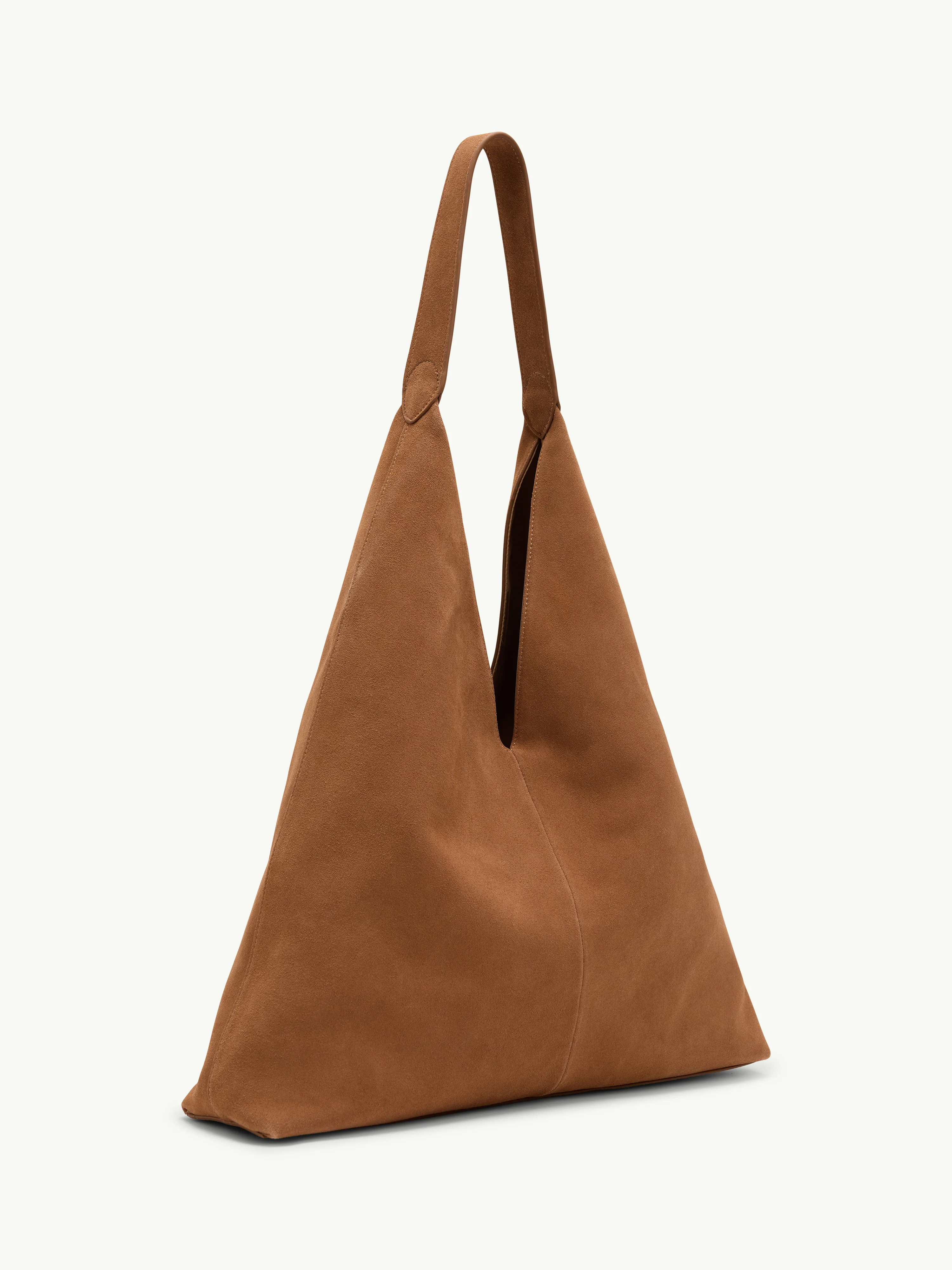 Tan Suede Slouch Bag - Image 3