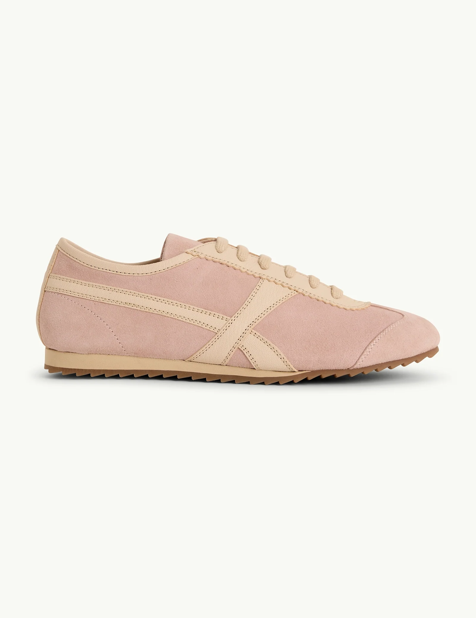 Light Pink Suede Trainers - Image 2