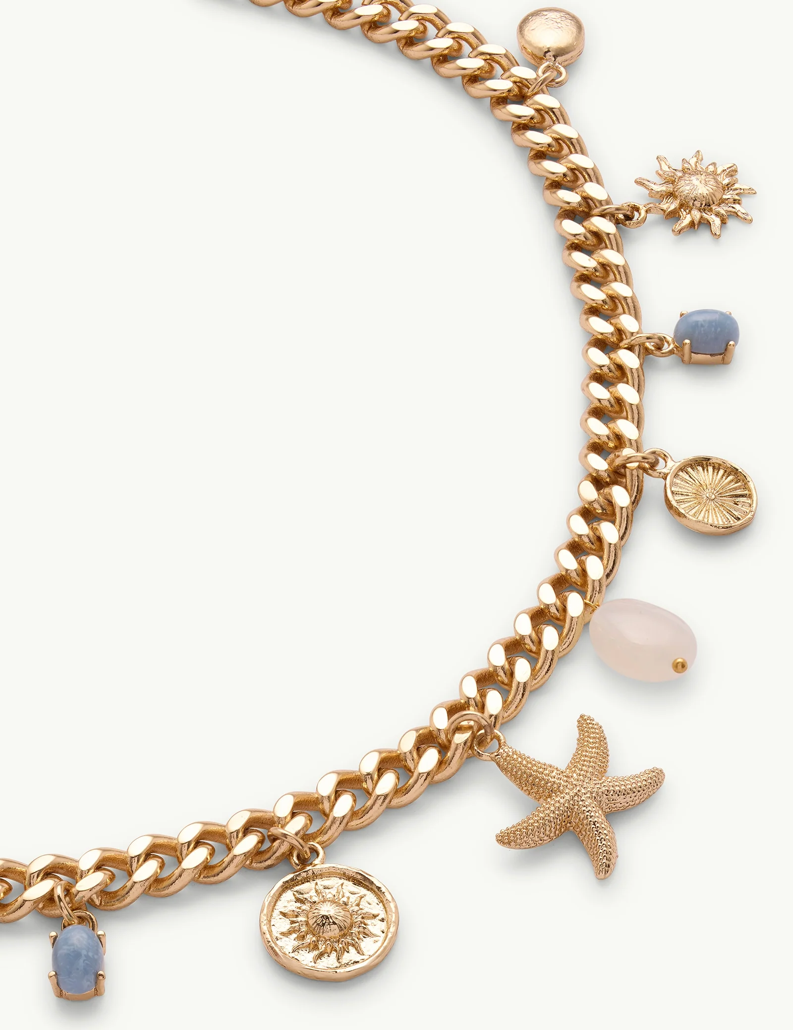 Gold Plated Summer Charm Necklace - Image 3