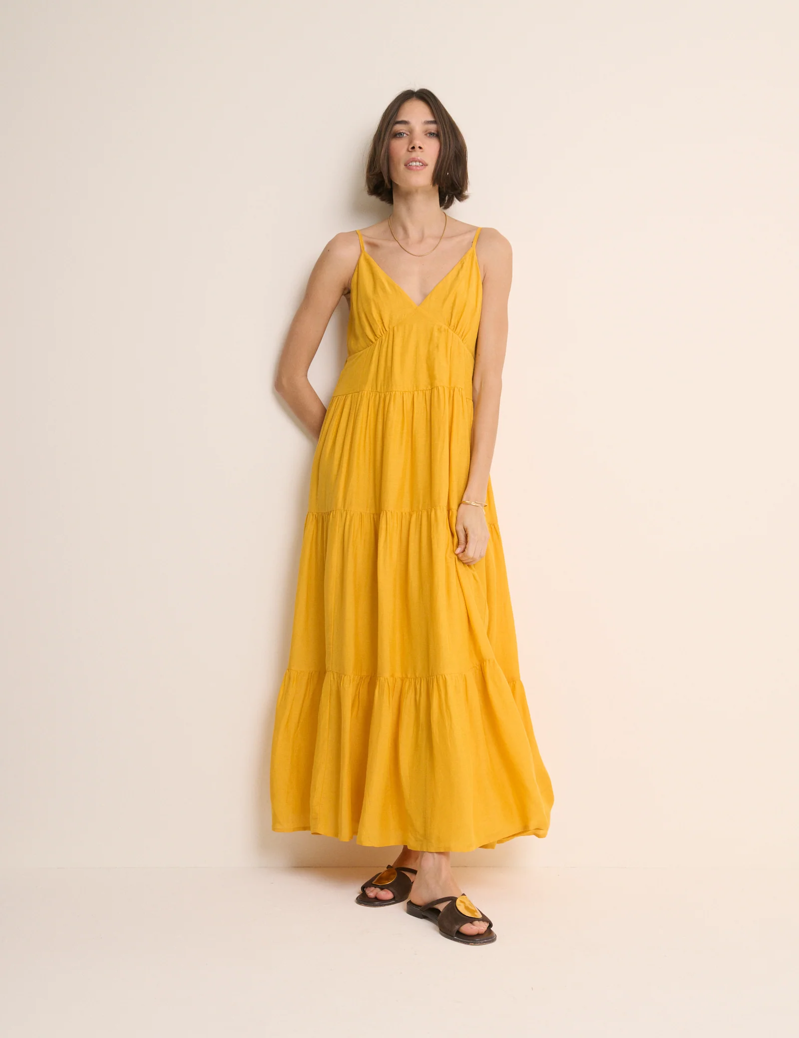 Yellow Tiered Thea Maxi Dress - Image 2