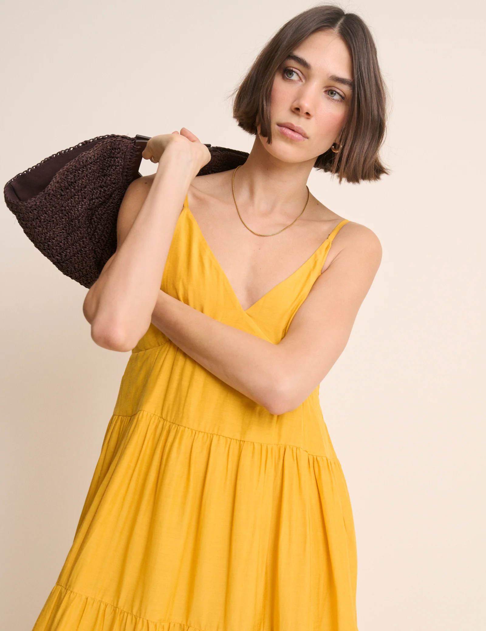 Yellow Tiered Thea Maxi Dress - Image 3