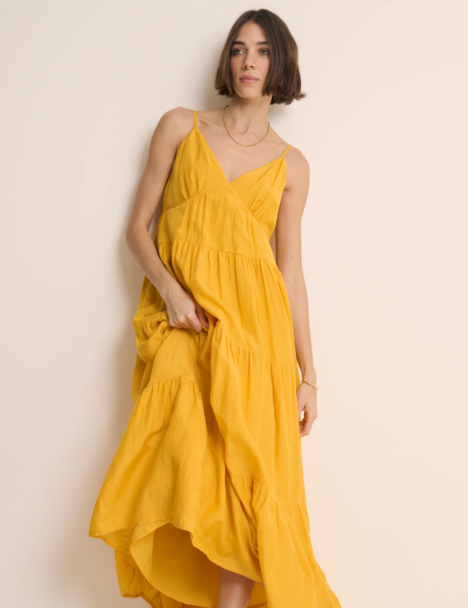 Yellow Tiered Thea Maxi Dress - Image 4
