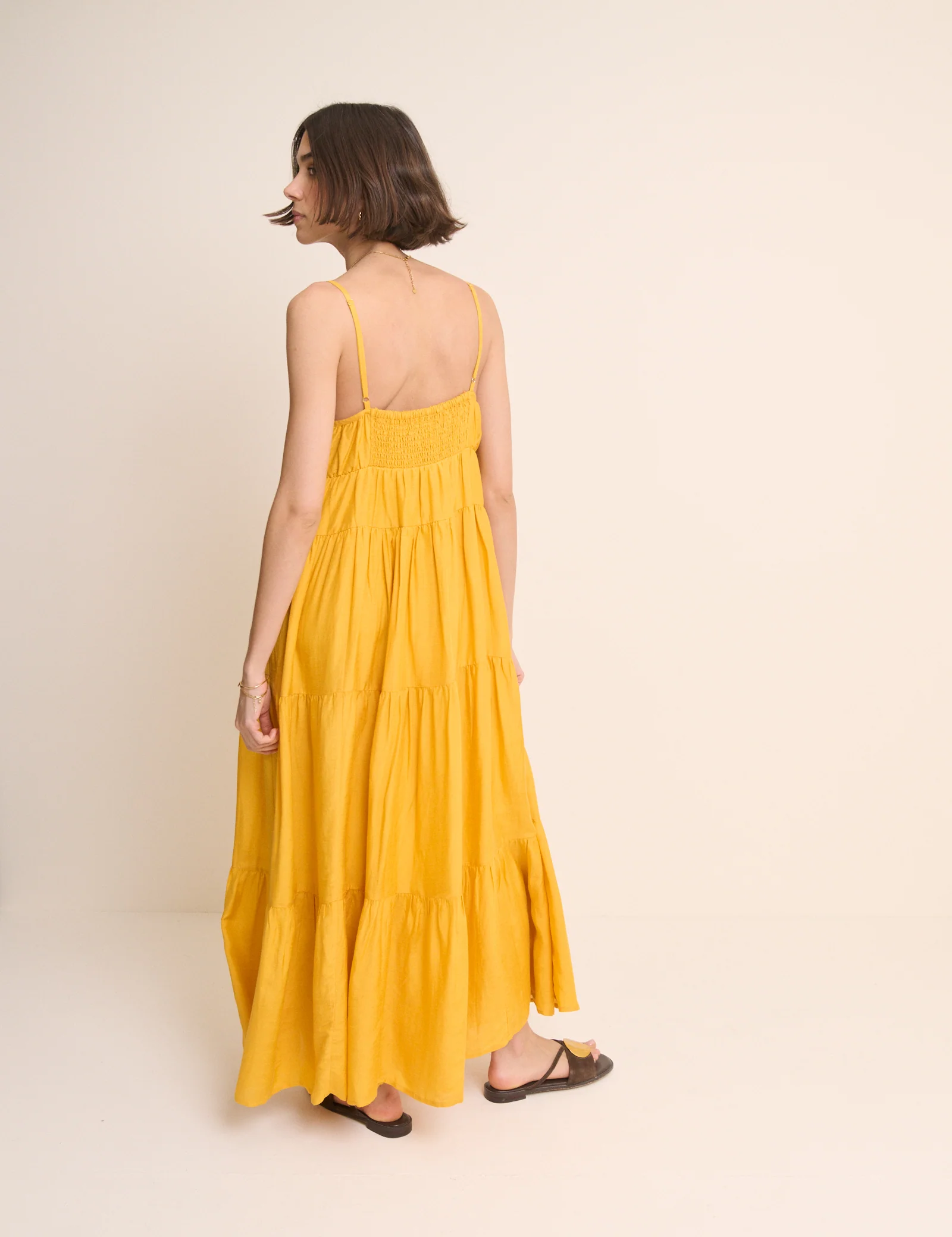 Yellow Tiered Thea Maxi Dress - Image 6