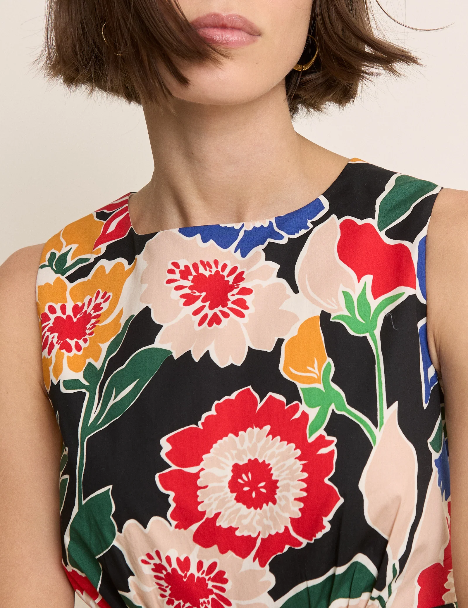 Multi-Coloured Floral Sleeveless Vicky Mini Dress - Image 3