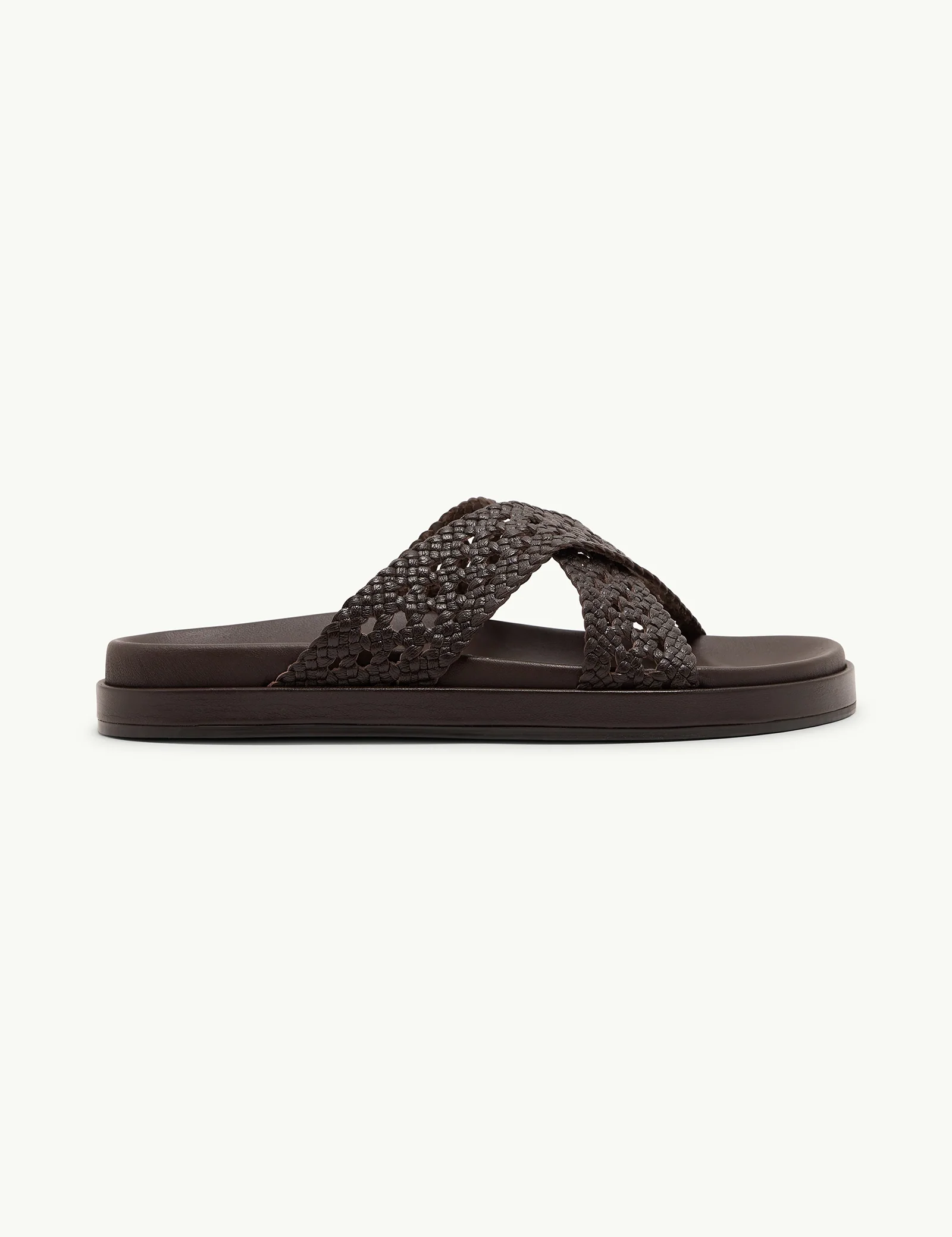 Brown Woven Leather Sandals - Image 2