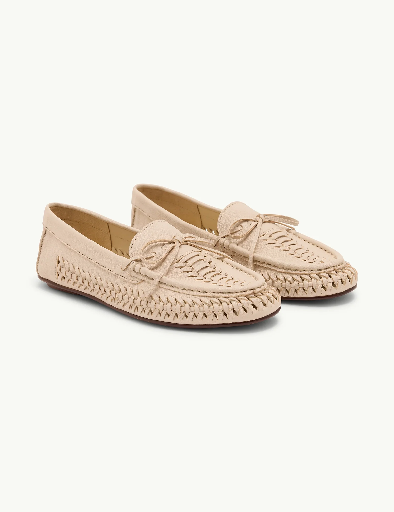 Ivory Leather Loafers - Image 3