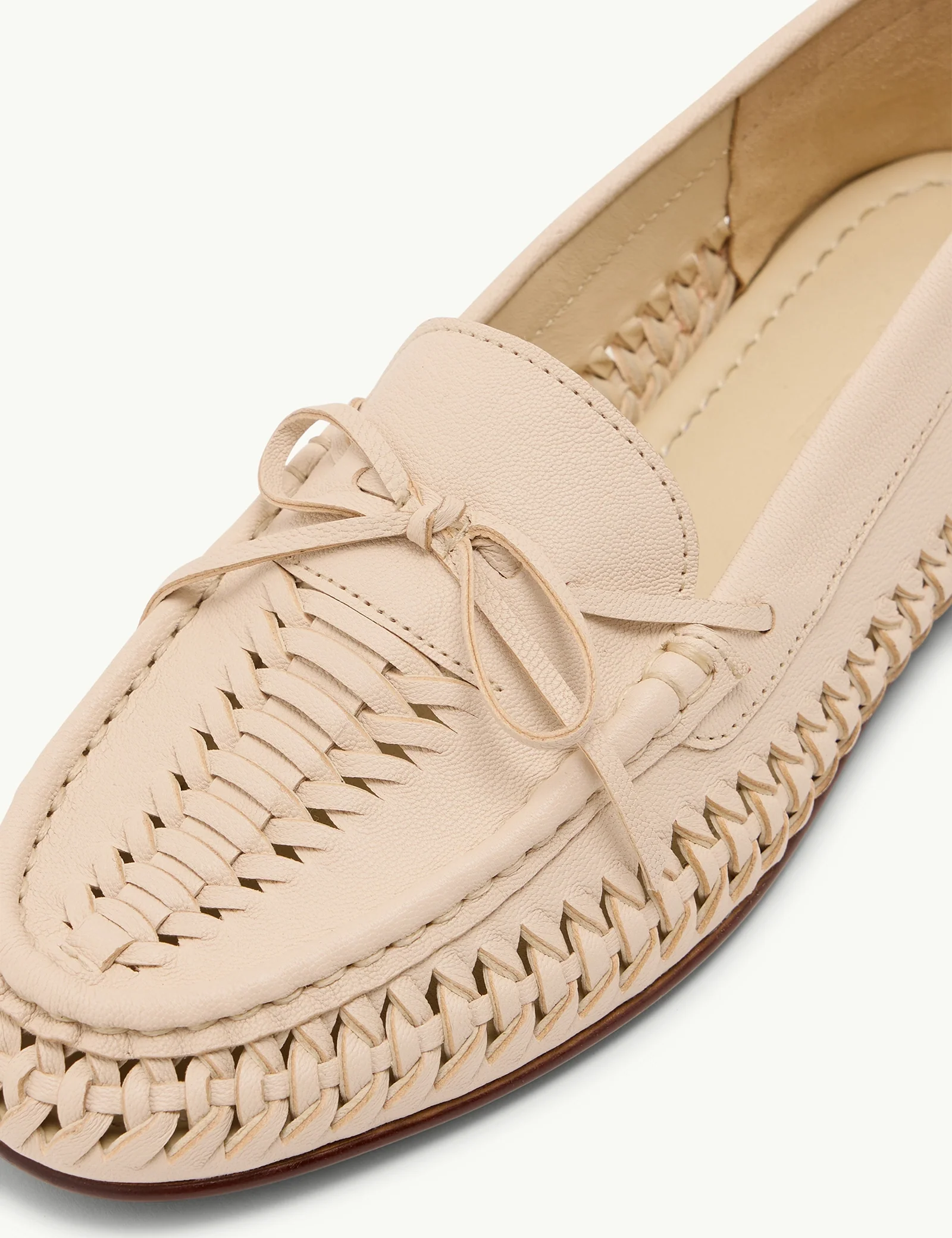 Ivory Leather Loafers - Image 4