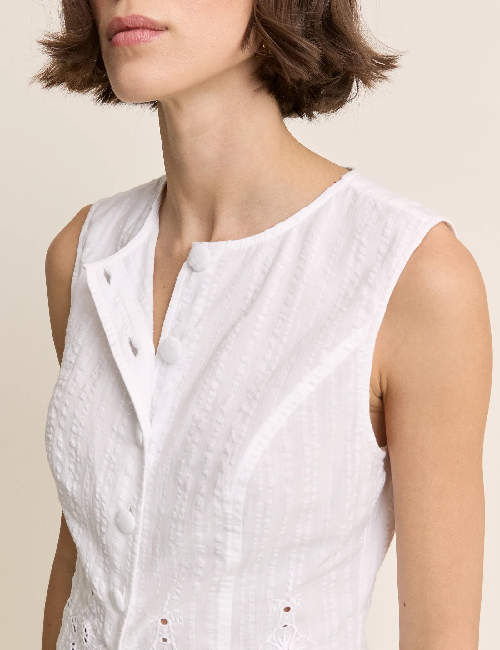 White Broderie Anglaise Top - Image 4
