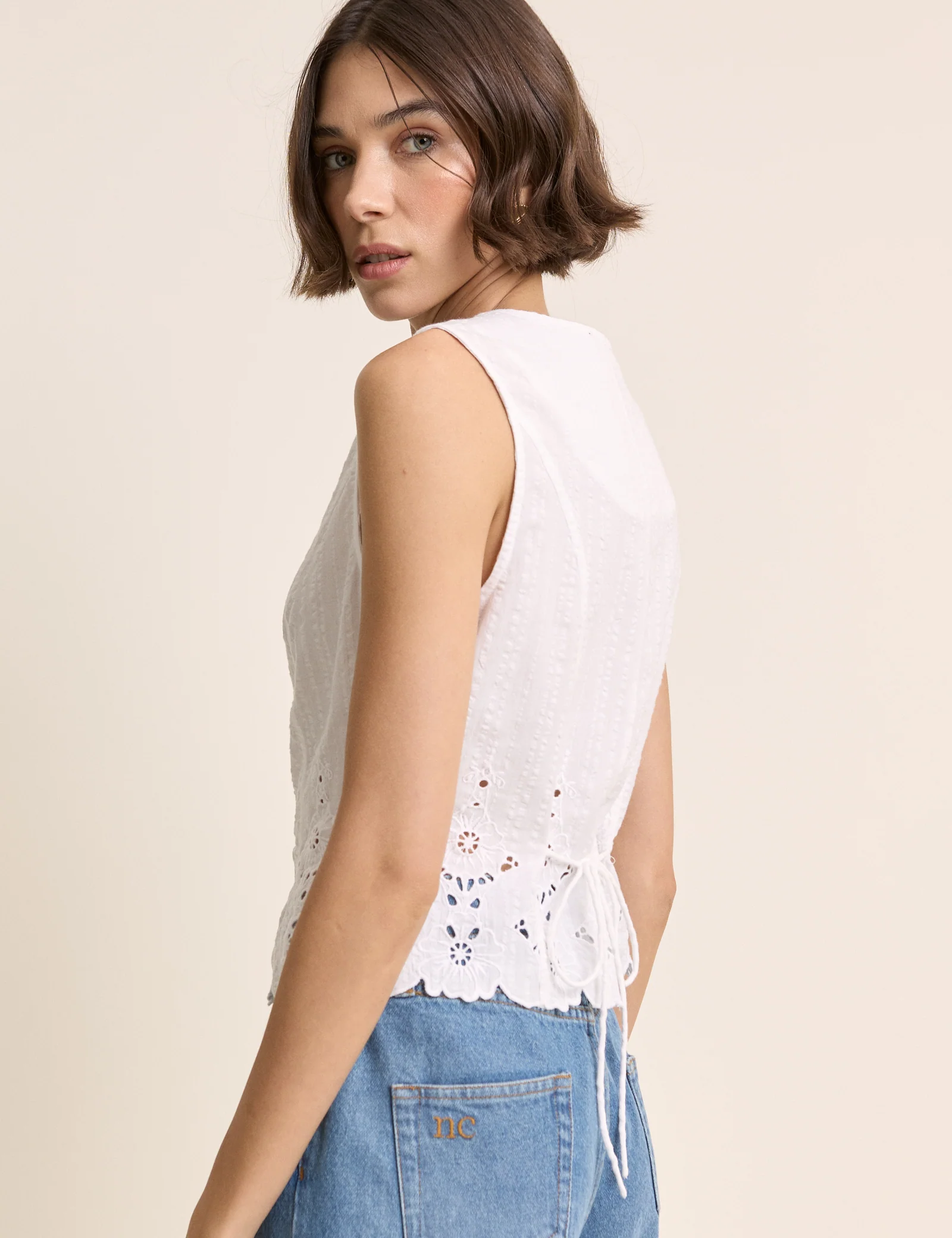 White Broderie Anglaise Top - Image 5